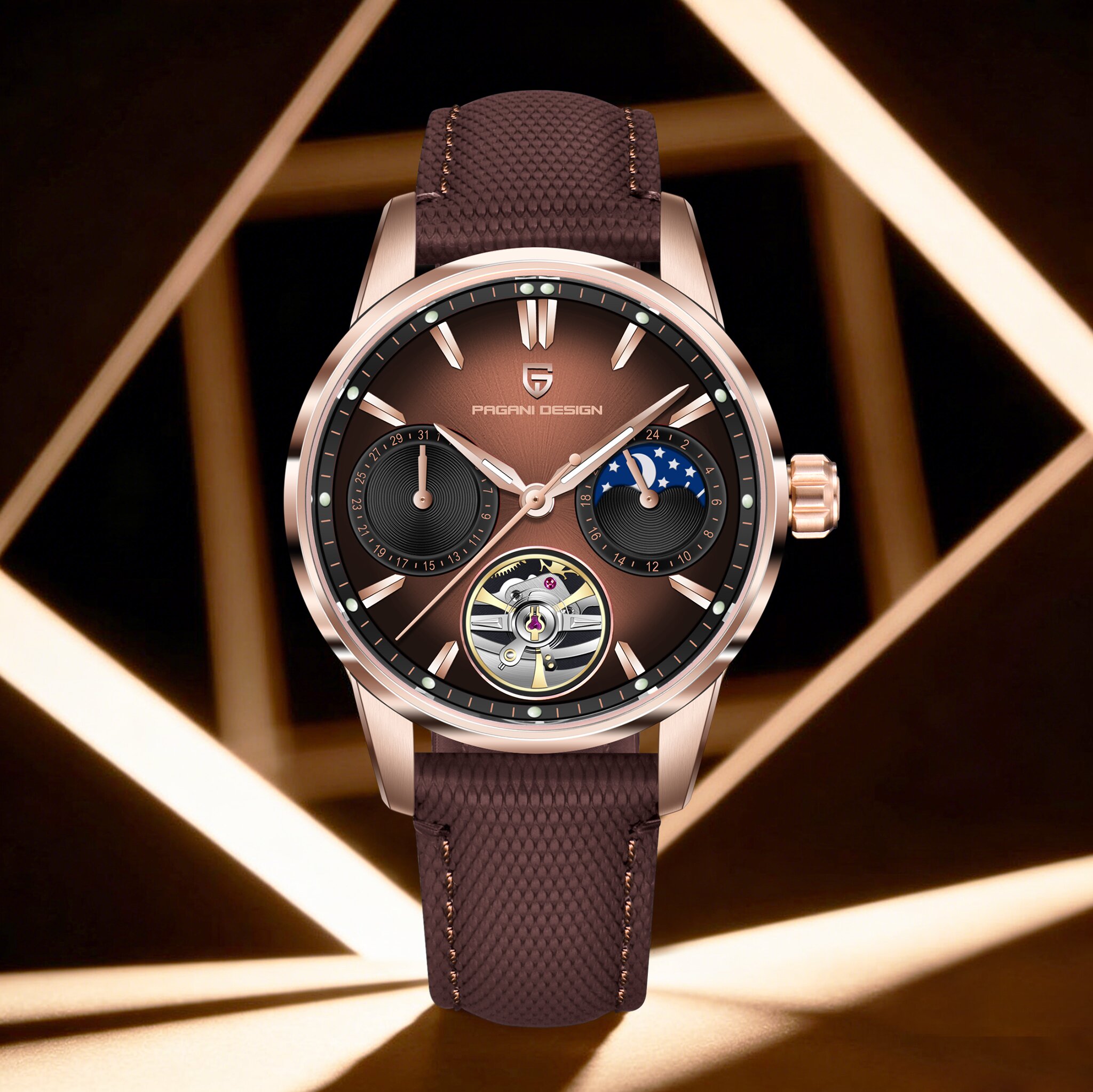 Moonphase Complication Watch - Relógios Mecânicos Masculinos Edição Limitada PAGANI