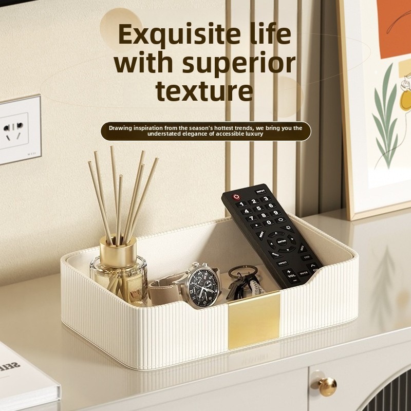 Luxury Watch Level - Bandeja de mesa de couro PU