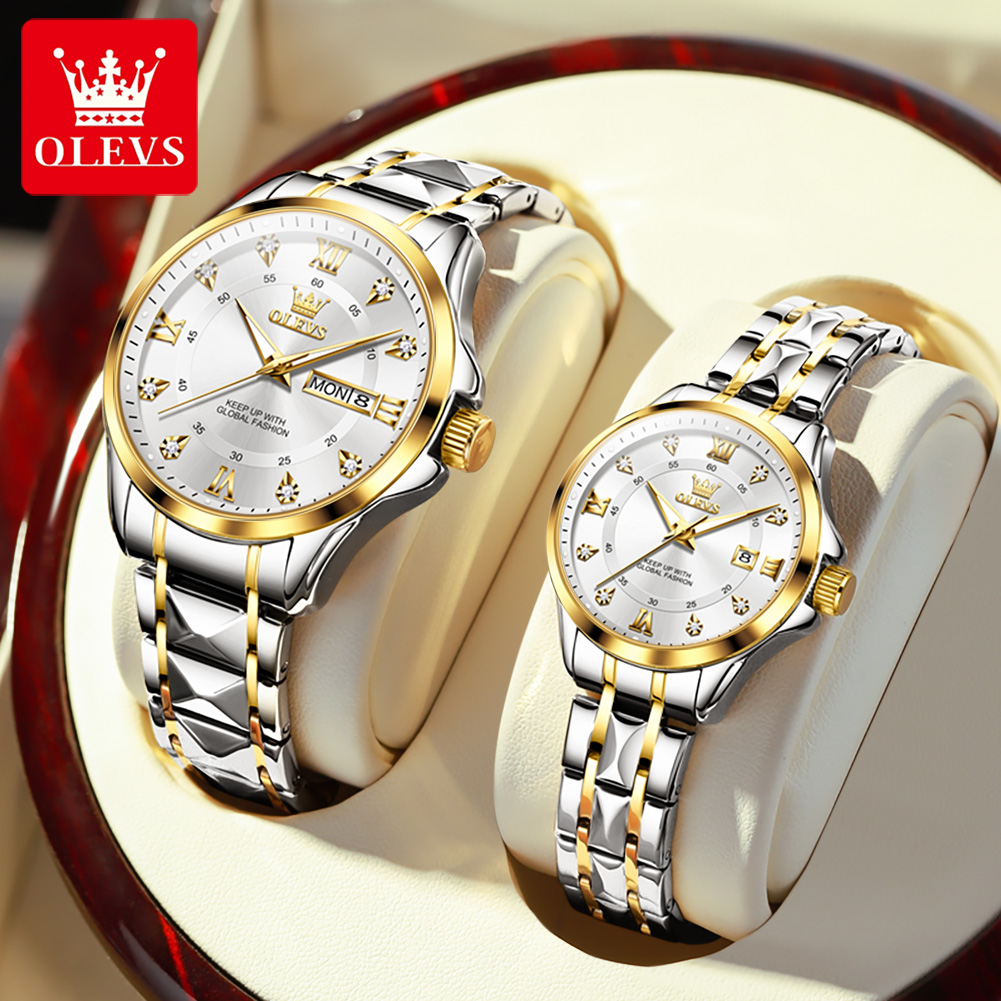 Luxury Watch Wallpaper - Olevs 2906 casal relógio original escala