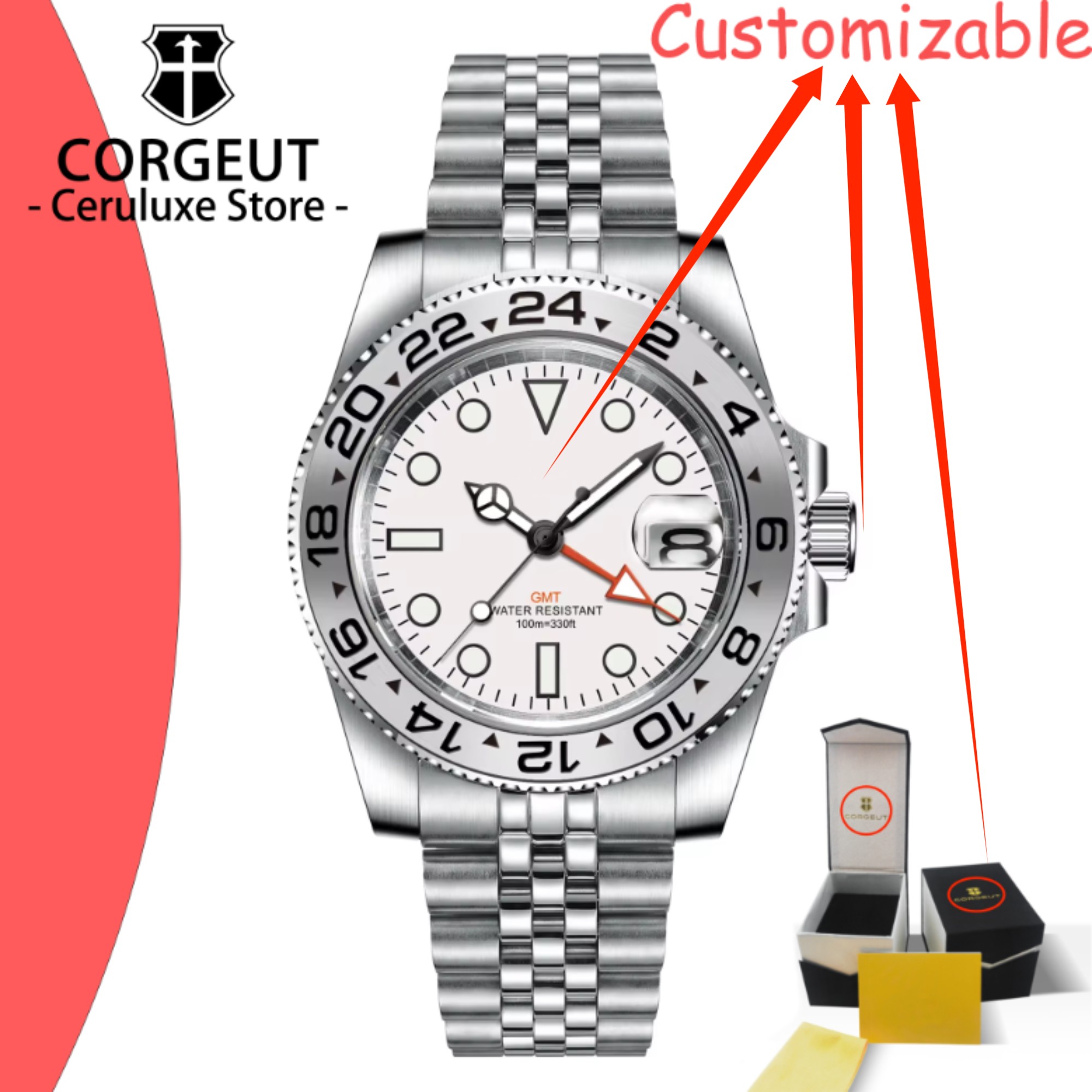 Luxury Watch Brands Logo - Relógio de Pulso Quartz 40mm 515