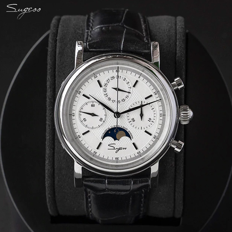 Moonphase Complication Watch - Relógio Masculino Sugess com Movimento Original
