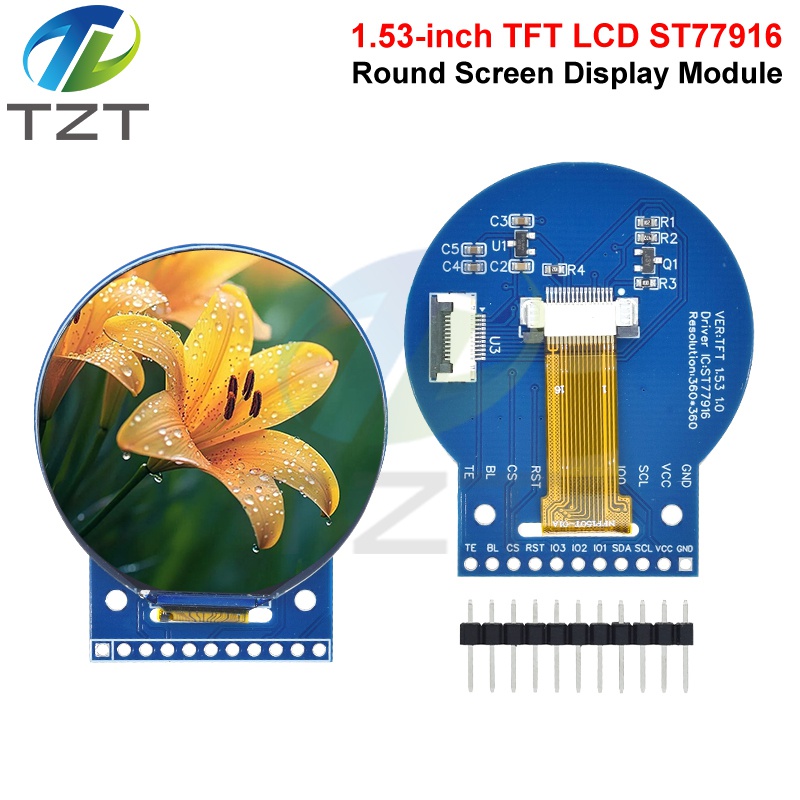 Regulator Display Watch - 1/2/3PCS Tela Redonda TFT LCD de