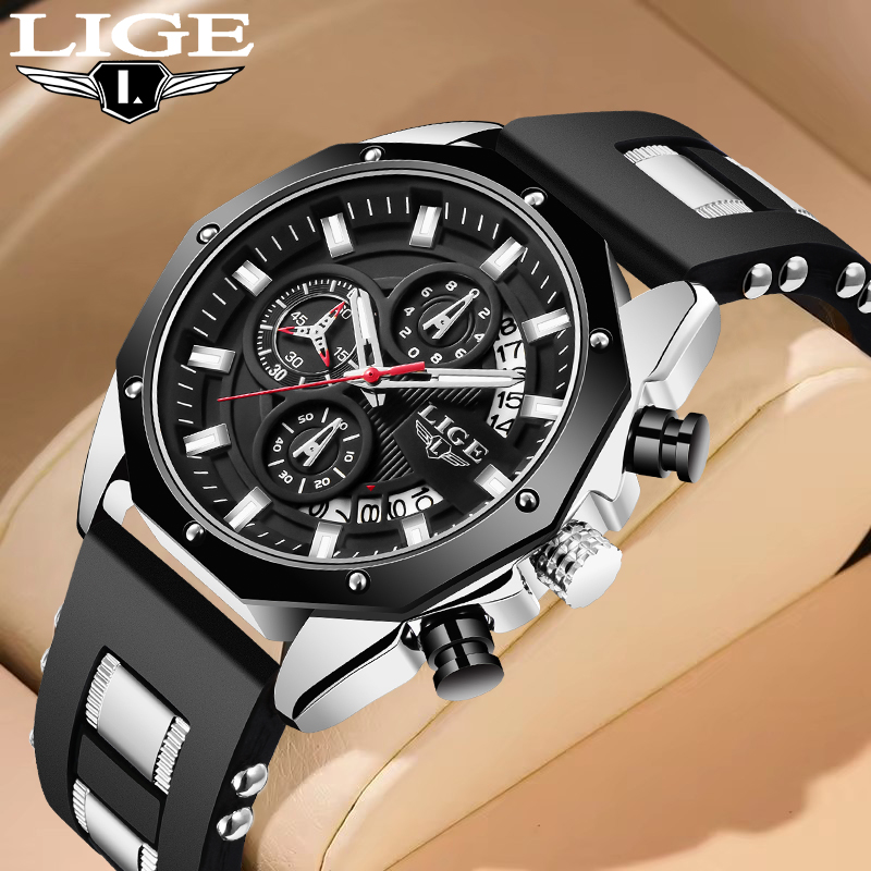 Luxury Watch Straps - Relógio Masculino LIGE Fashion Outdoor Quartz