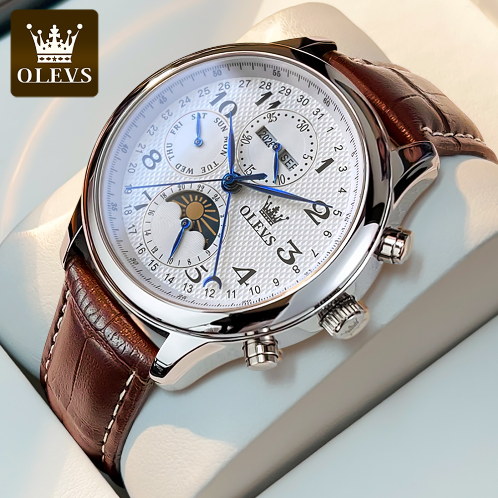Luxury Watch On Sale - Relógios Masculinos OLEVS 6667 com Fases