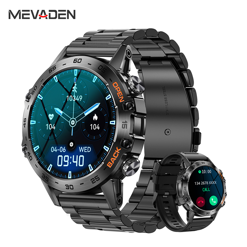 Luxury Watch German - Relógio Inteligente Masculino MEVADEN Steel 1.39