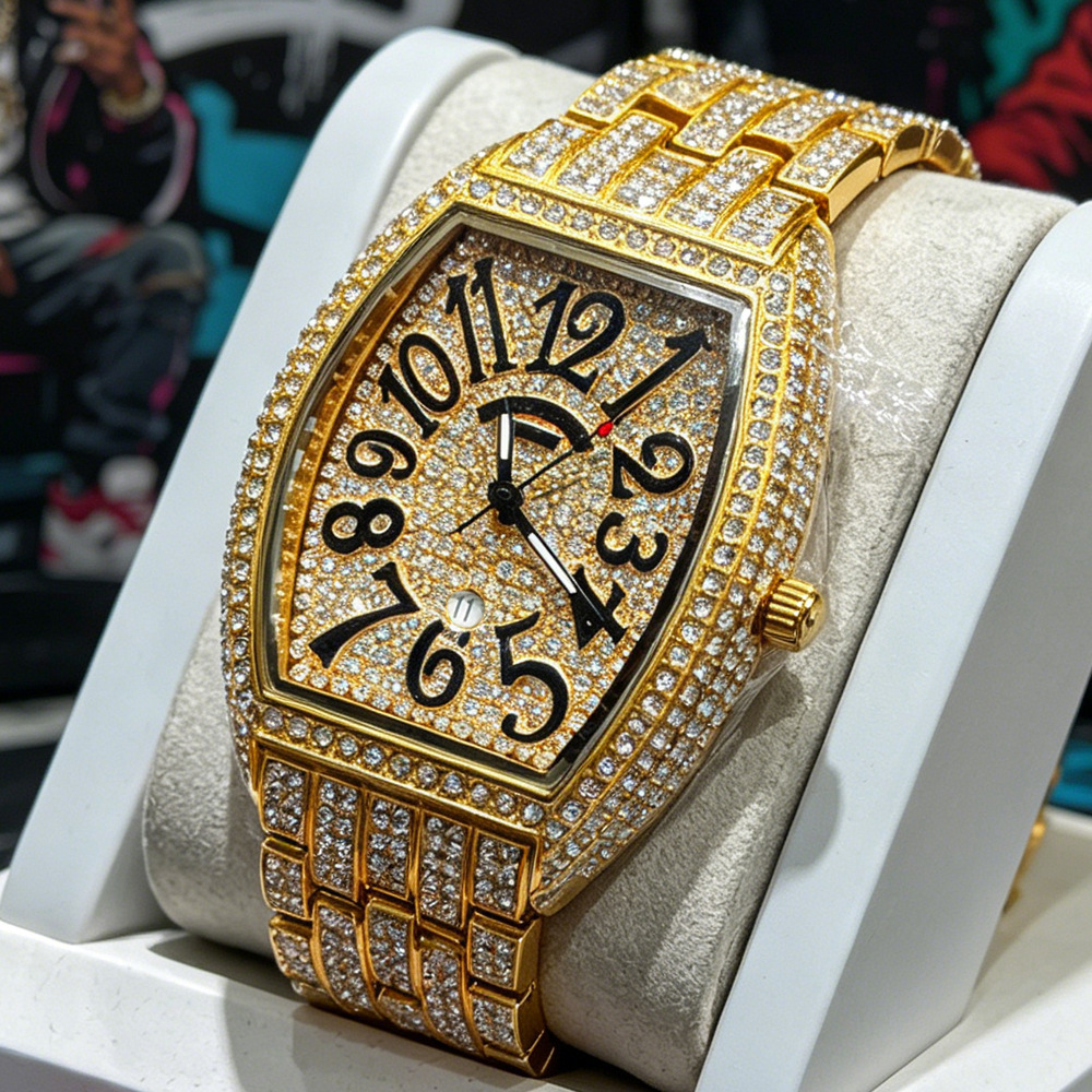 Luxury Watch Brands Logo - Relógio de Quartzo Masculino Tonneau Sem