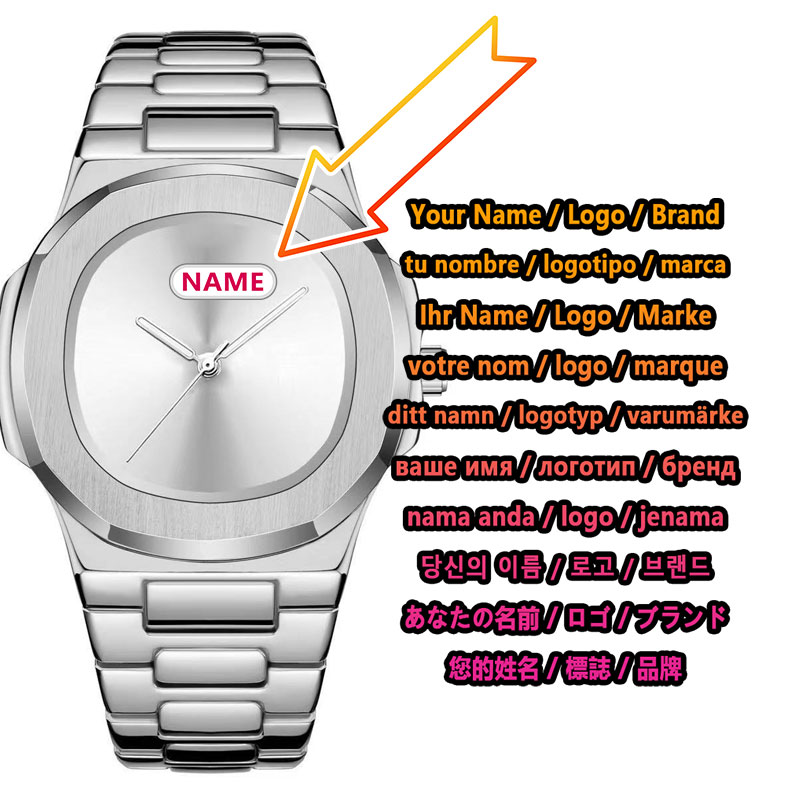 Luxury Watch Brands Logo - Relógio de Quartzo Masculino com Logo
