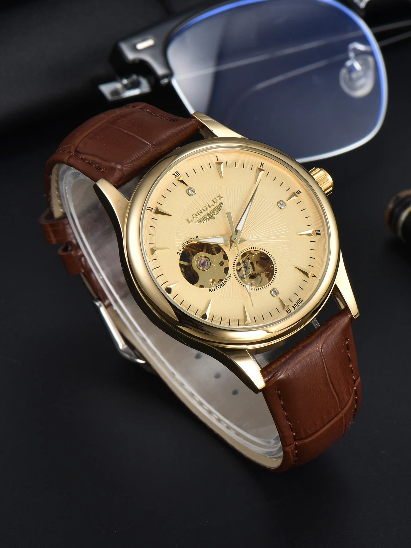 Luxury Watch On Sale - Relógio Automático LONGLUX Estilo Elegante Atacado