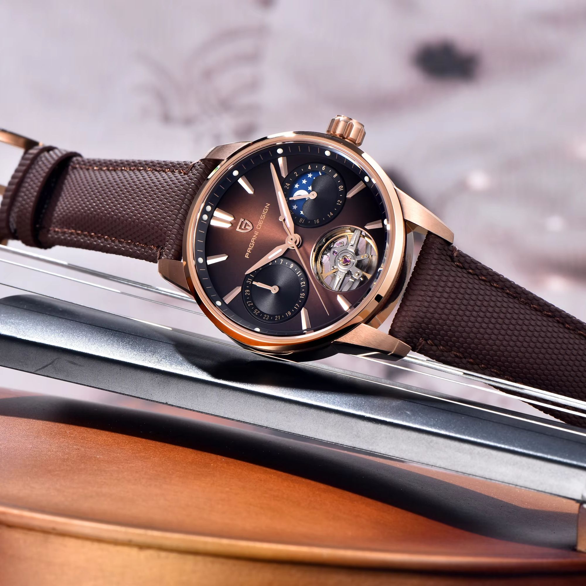 Relógios Mecânicos Masculinos  - Moonphase Complication Watch avaliação e preço