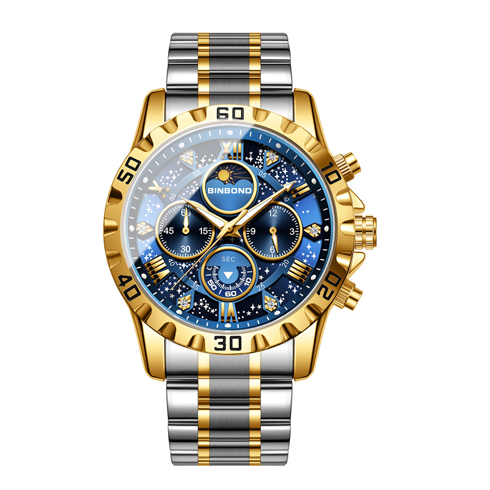 2026 relógio masculino luz de  - Moonphase Complication Watch avaliação e preço
