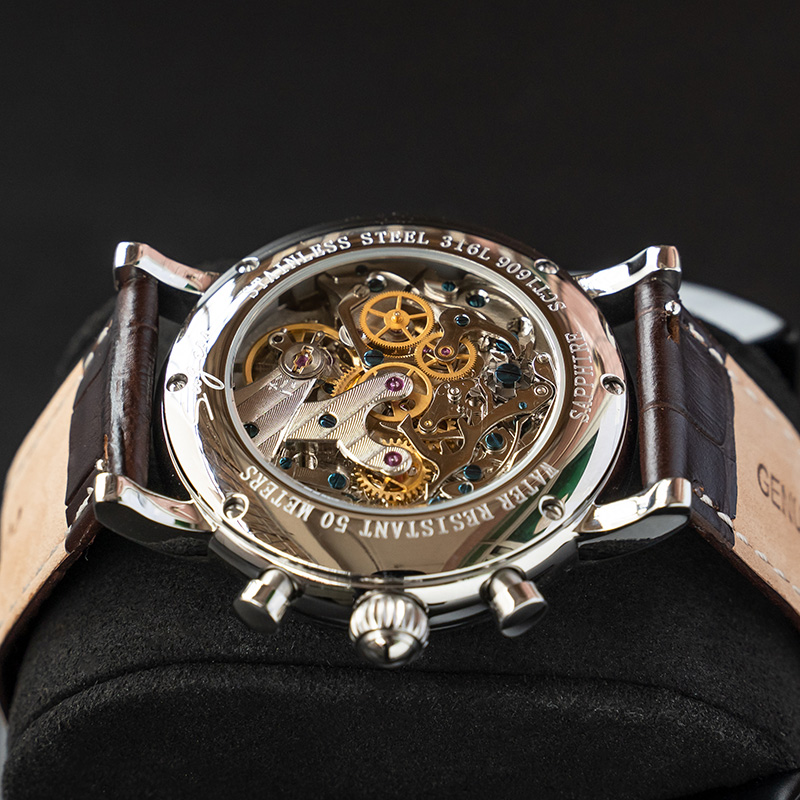 Sugess-relógio mecânico para h - Moonphase Complication Watch avaliação e preço