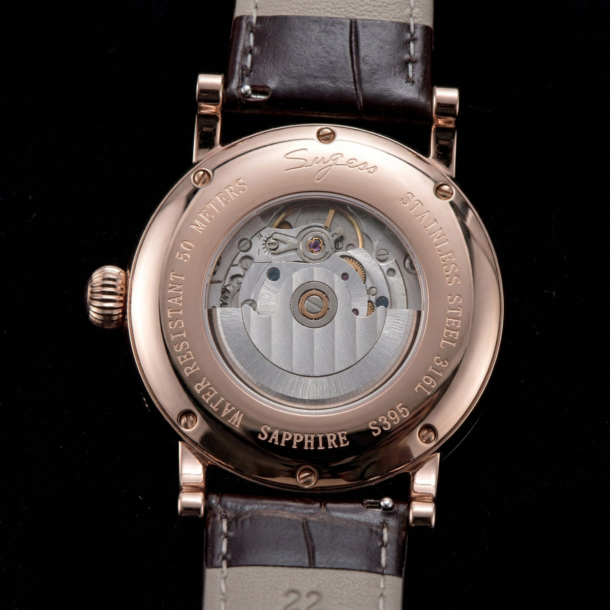 Sugess-luxo impermeável Moonph - Moonphase Complication Watch avaliação e preço
