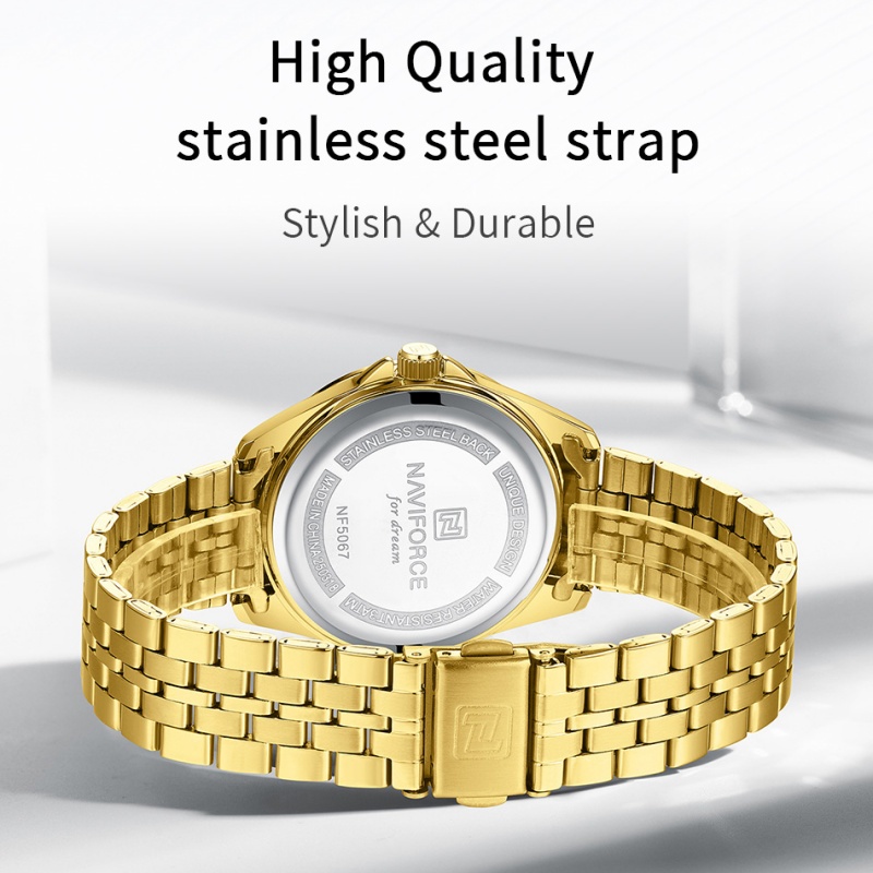 Relógio de Quartzo Feminino NA - Luxury Watch Black avaliação e preço