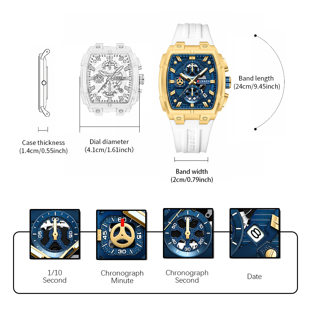 Relógio de Luxo Vintage CURREN - Luxury Watch Uk avaliação e preço