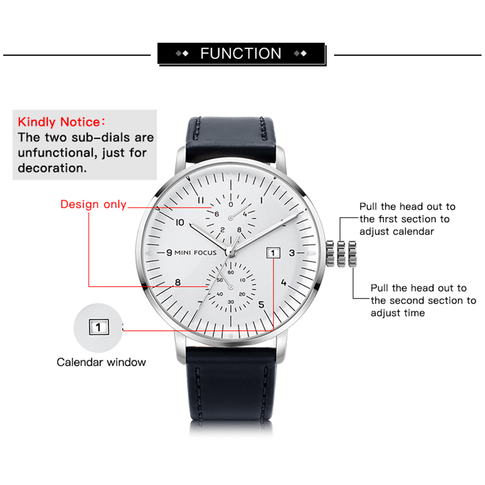 Mini foco negócios quartzo hom - Luxury Watch On Sale avaliação e preço