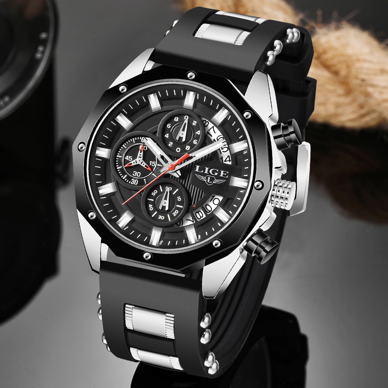 Relógio Masculino LIGE Fashion - Luxury Watch Straps avaliação e preço