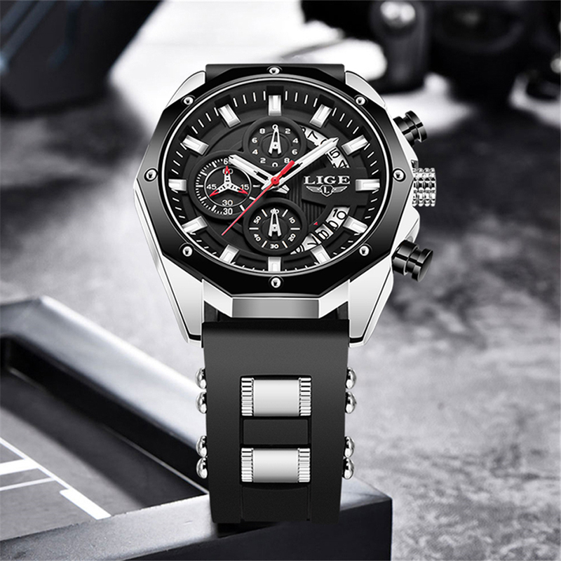 Relógio Masculino LIGE Fashion - Luxury Watch Straps avaliação e preço