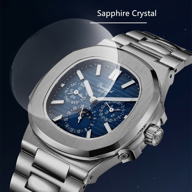 Relógio automático multifuncio - Moonphase Complication Watch avaliação e preço