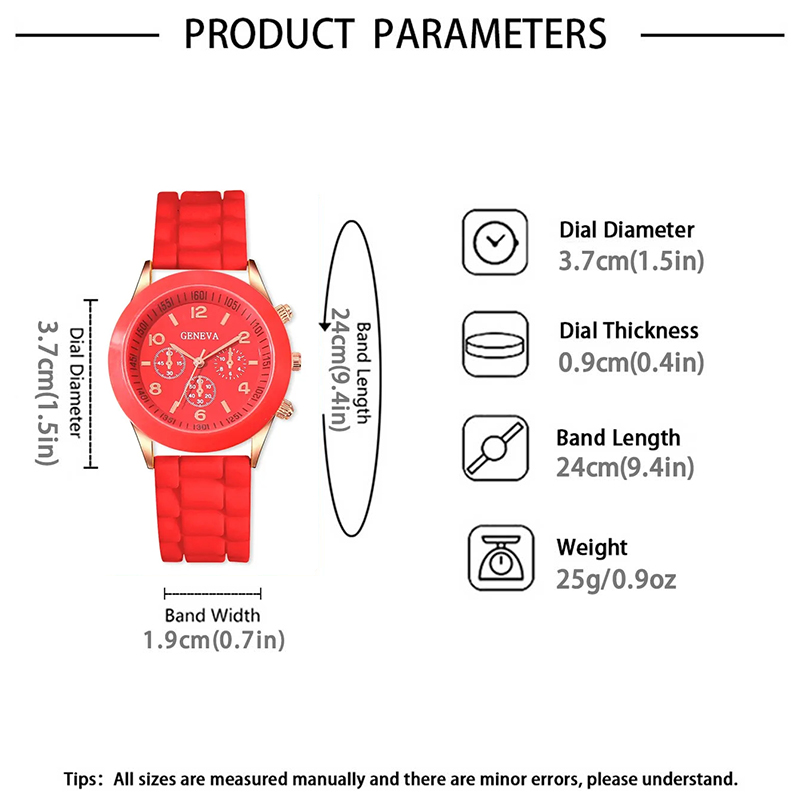 Relógio de quartzo de silicone - Ladies Luxury Watch avaliação e preço