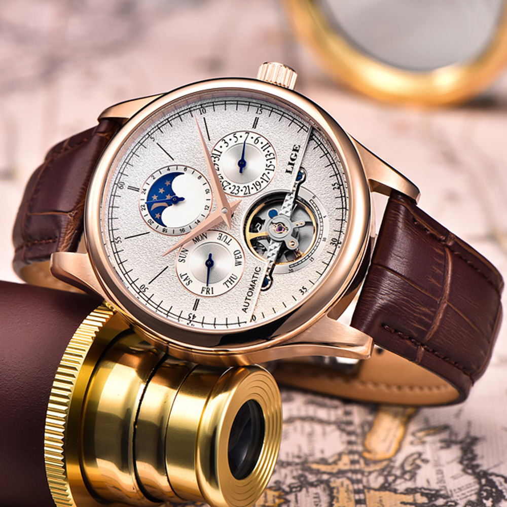LIGE Marca Clássico Mens Retro - Luxury Watch On Sale avaliação e preço