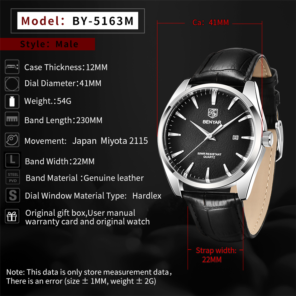 Benyar 5163 marca superior de  - Luxury Watch German avaliação e preço