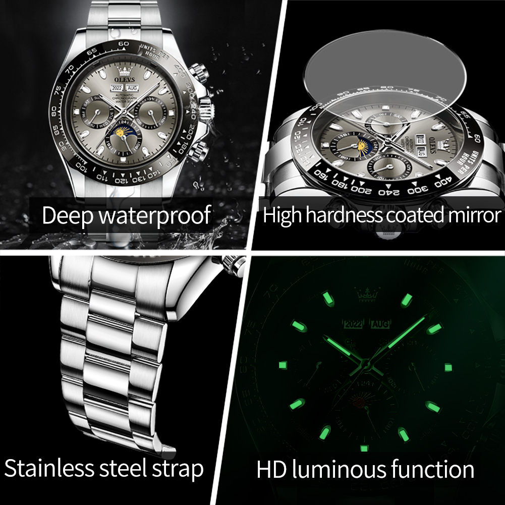 Olevs 6654 relógio masculino d - Luxury Watch On Sale avaliação e preço