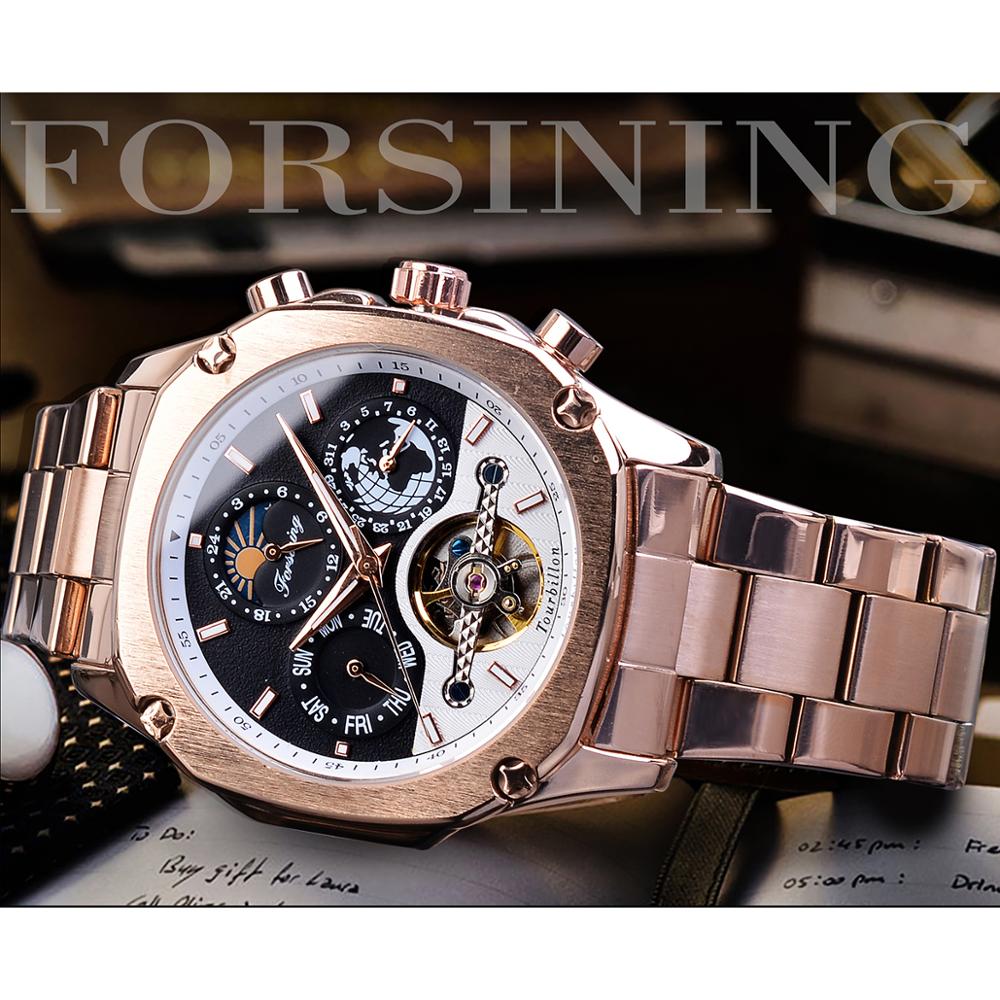Forsining relógio mecânico mas - Moonphase Complication Watch avaliação e preço