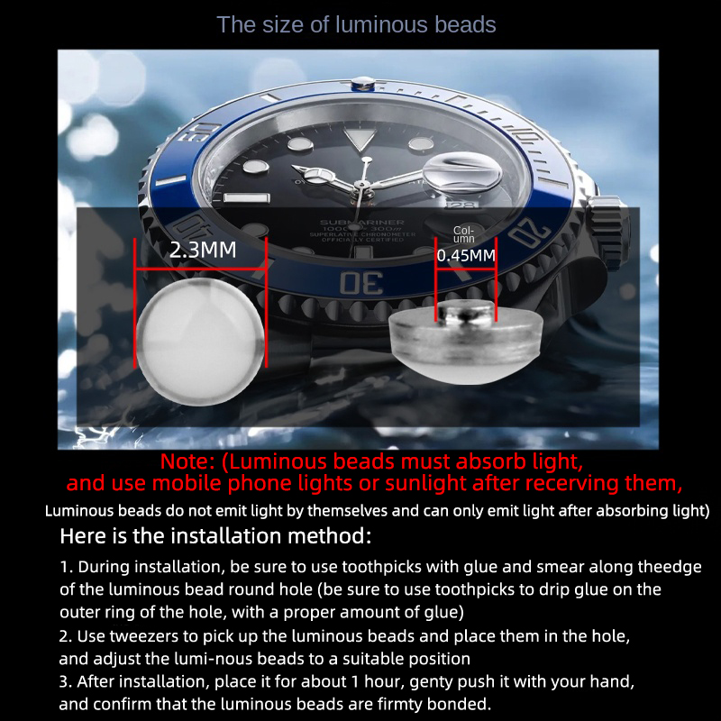 2.3x0.45mm pip luminoso para s - Luxury Watch Online avaliação e preço