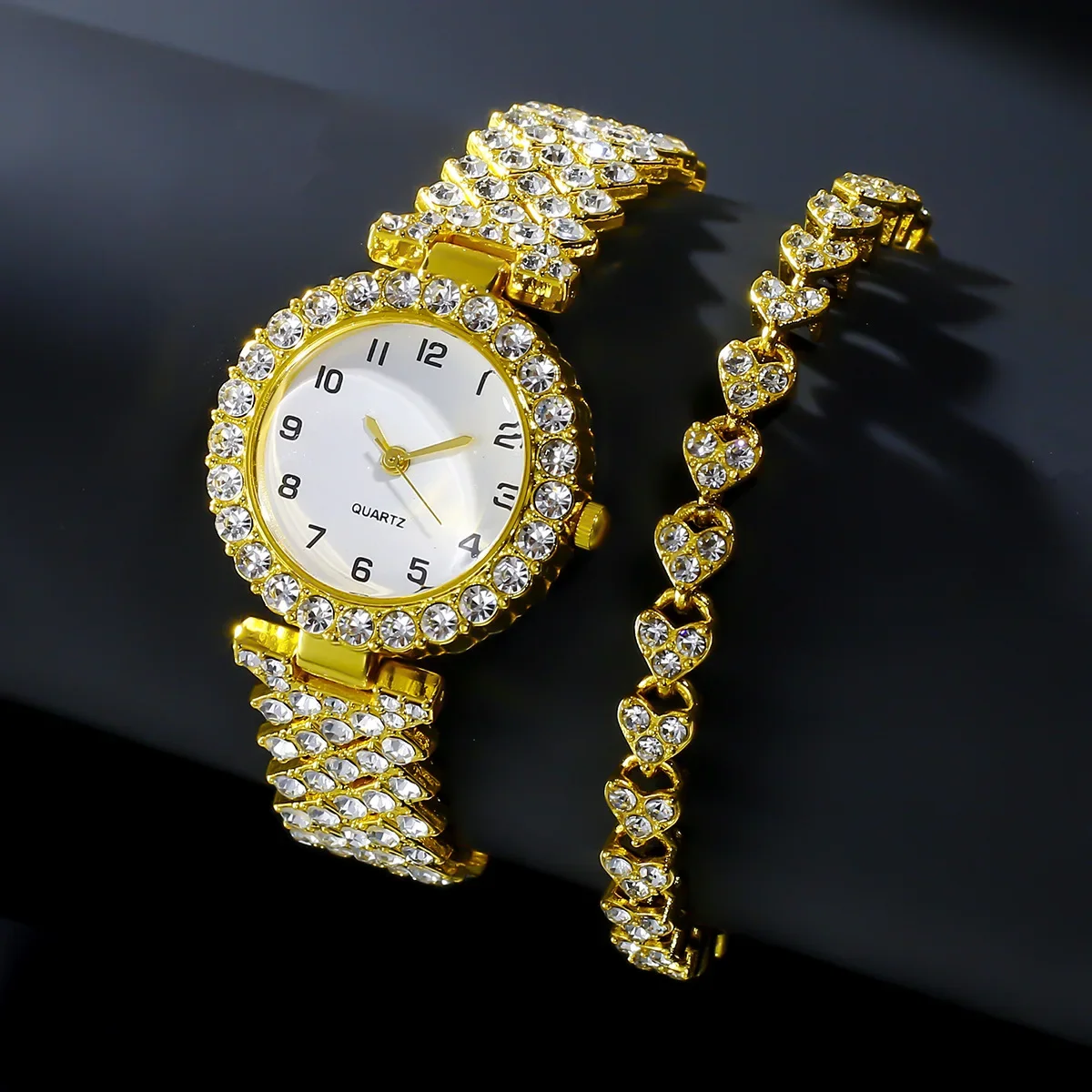 1 pçs/2 pçs moda de luxo conju - Ladies Luxury Watch avaliação e preço