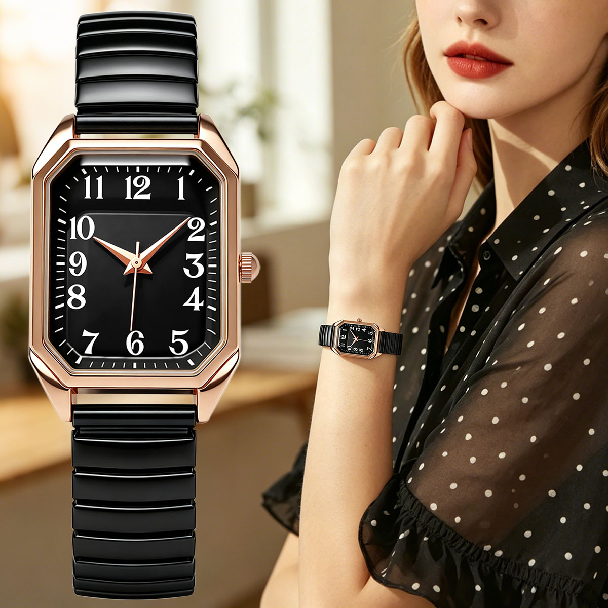 Relógio de Quartzo Octogonal R - Ladies Luxury Watch avaliação e preço