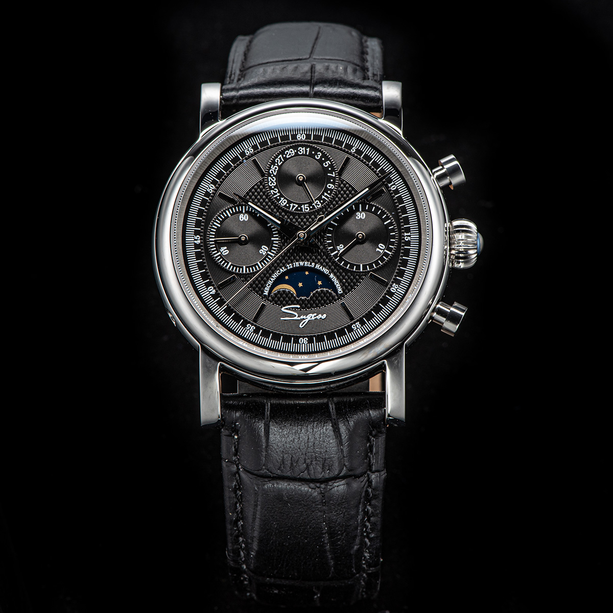 Sugess piloto cronógrafo relóg - Luxury Watch On Sale avaliação e preço