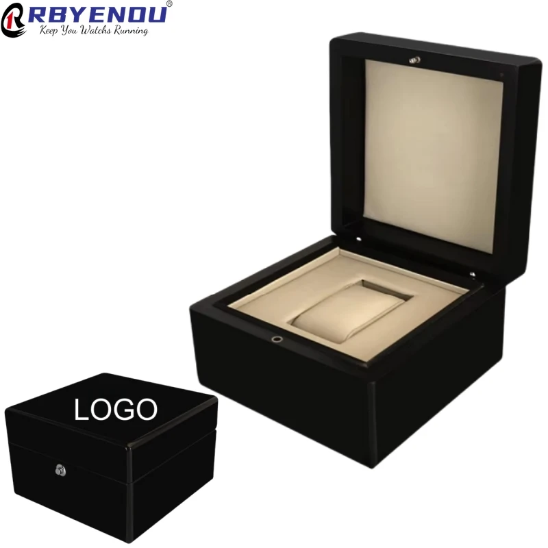 Caixa de Relógio de Madeira Lu - Luxury Watch Brands Logo avaliação e preço