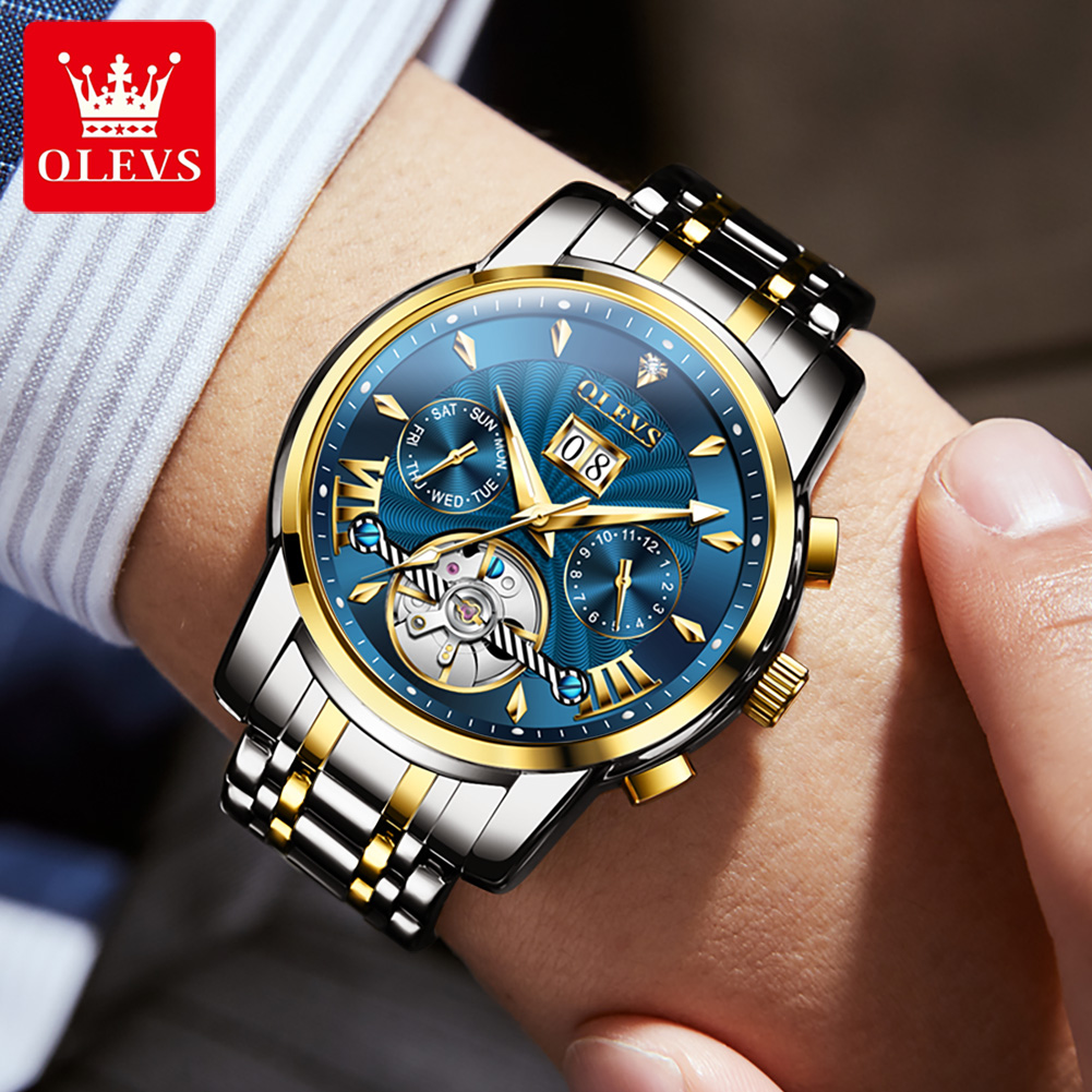 Olevs relógios masculinos de l - Luxury Watch Straps avaliação e preço