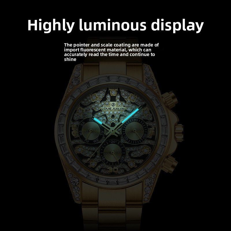 Relógio Automático Masculino d - Moonphase Complication Watch avaliação e preço