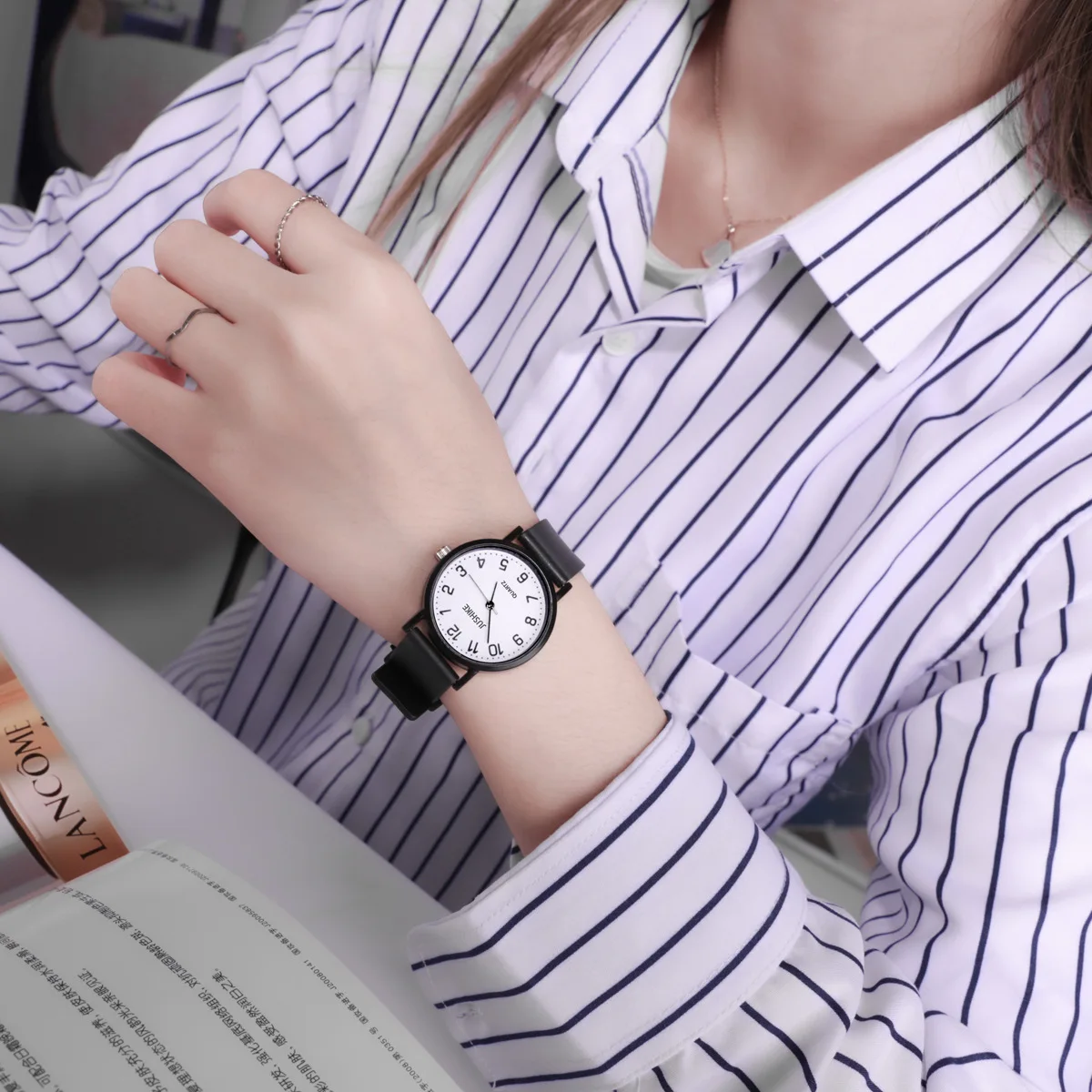Simples relógio preto relógios - Luxury Watch Black avaliação e preço